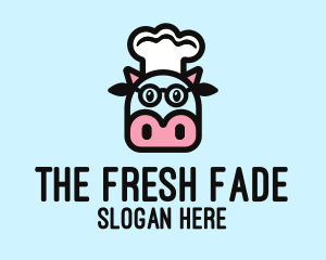 Glasses Cow Chef logo design