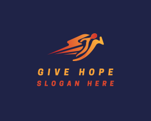 Human Athlete Runner  logo design