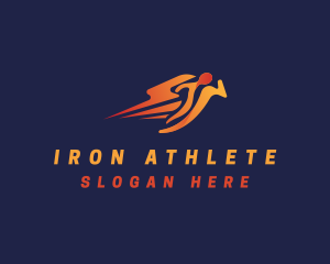 Human Athlete Runner  logo design