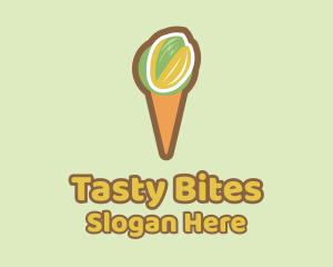 Pistachio Ice Cream Cone  Logo