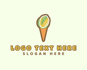 Pistachio Ice Cream Cone  Logo