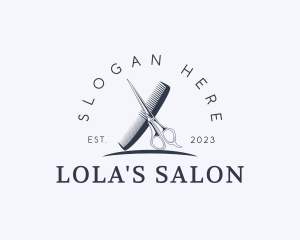 Scissor Comb Barbershop logo design