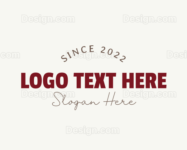 Simple Modern Wordmark Logo