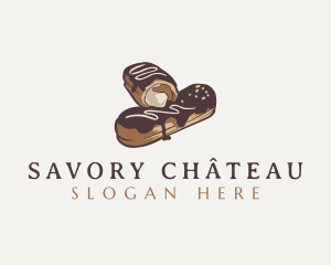 Chocolate Eclair Dessert logo design