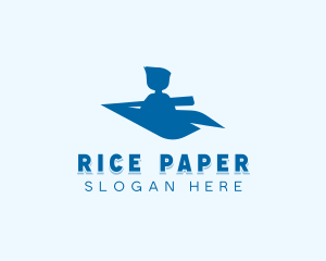 Boy Paper Airplane logo design