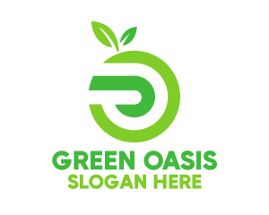 Abstract Green Apple logo design
