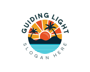 Island Beach Tourism  logo design