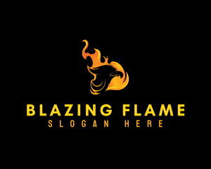 Flaming Mythical Bird logo design