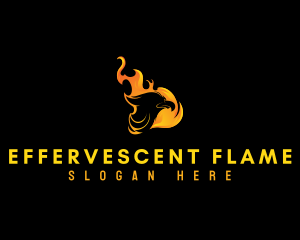 Flaming Mythical Bird logo design