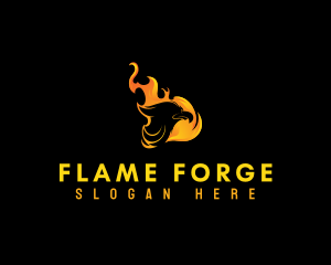 Flaming Mythical Bird logo design