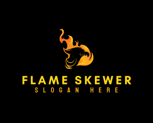 Flaming Mythical Bird logo design