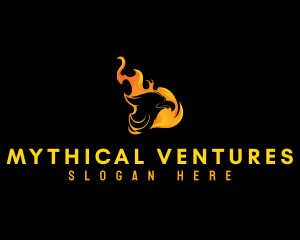 Flaming Mythical Bird logo design