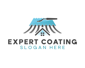 Plastering Roofing Construction logo design