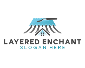 Plastering Roofing Construction logo design