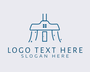 Blue Vacuum House  Logo