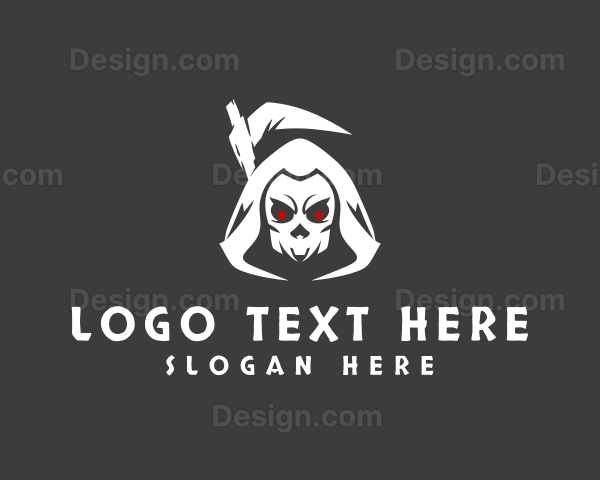 Creepy Grim Reaper Logo