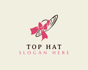 Fashion Ribbon Hat logo design