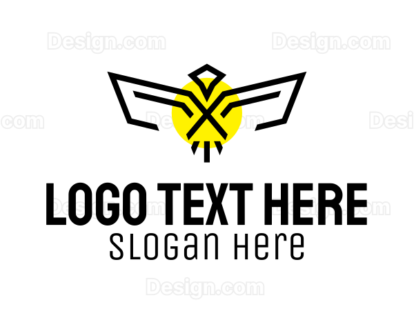 Tribal Geometric Bird Logo