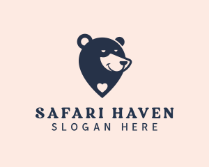 Bear Animal Safari Wildlife  logo design