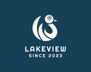 Lake Duck Animal logo