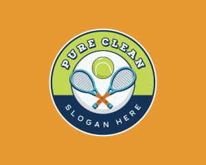 Tennis Ball Racket Logo