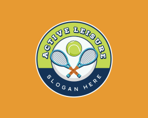 Tennis Ball Racket logo design