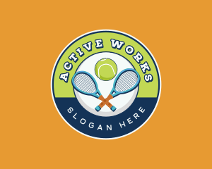 Tennis Ball Racket logo design