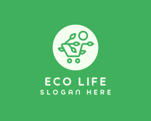 Eco Shopping Cart logo design