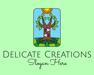 Stained Glass Nature Lover  logo design