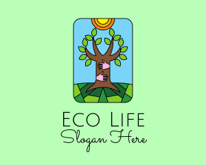 Stained Glass Nature Lover  logo design