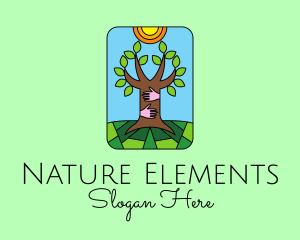 Stained Glass Nature Lover  logo design