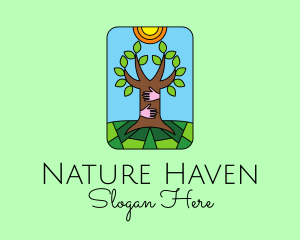 Stained Glass Nature Lover  logo design