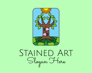 Stained Glass Nature Lover  logo design