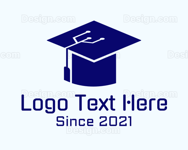 Tech Circuit Graduation Cap Logo