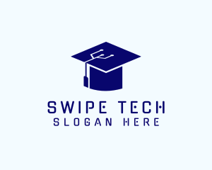 Tech Circuit Graduation Cap logo design