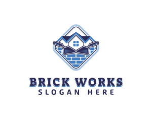 Trowel House Brick logo design