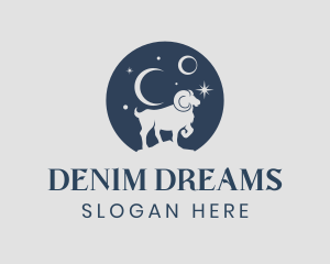 Moon Ram Dream  logo design