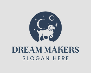 Moon Ram Dream  logo design