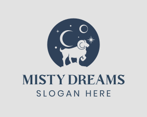 Moon Ram Dream  logo design