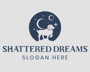 Moon Ram Dream  logo design