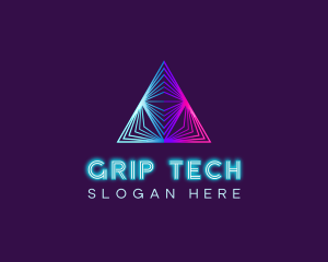 Tech Software Pyramid logo design