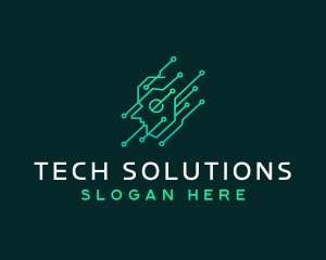 Brain Tech Technology logo design