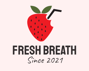 Strawberry Fruit Drink  logo design