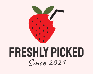 Strawberry Fruit Drink  logo design