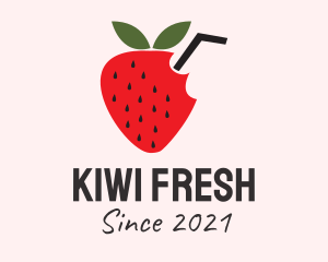 Strawberry Fruit Drink  logo design