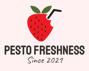 Strawberry Fruit Drink  logo design