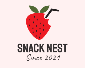 Strawberry Fruit Drink  logo design