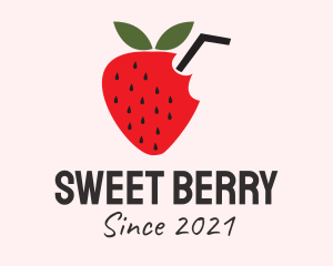 Strawberry Fruit Drink  logo design