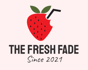 Strawberry Fruit Drink  logo design