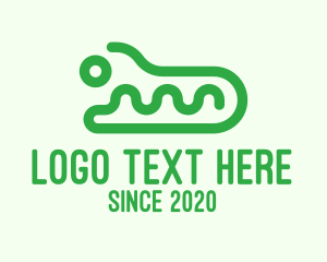 Green Wild Crocodile  logo